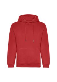 AWDIS - Organiczna Bluza Z Kapturem Unisex Dla Dorosłych. Typ kołnierza: kaptur. Kolor: czerwony