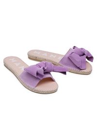 Manebi Espadryle Sadals With Bow M 3.8 J0 Fioletowy. Kolor: fioletowy. Materiał: skóra, zamsz