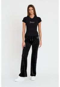Juicy Couture - JUICY COUTURE Czarny t-shirt Retroshrunken Tee. Kolor: czarny #4