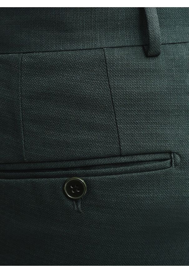 Pako Lorente - PAKO LORENTE - Zielone spodnie ganiturowe. Kolor: zielony. Materiał: poliester, elastan, wiskoza. Wzór: gładki. Styl: elegancki, młodzieżowy