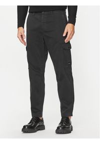 BOSS - Boss Spodnie materiałowe Sisla-5-Cargo 50501614 Czarny Regular Fit. Kolor: czarny. Materiał: materiał, bawełna