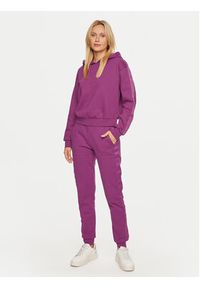 Guess Spodnie dresowe V4BB00 KC5O0 Fioletowy Regular Fit. Kolor: fioletowy. Materiał: bawełna