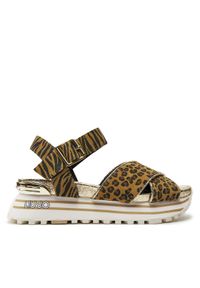 Liu Jo Sandały Maxi Wonder Sandal 11 BA4105 PX195 Brązowy. Kolor: brązowy. Materiał: skóra, zamsz