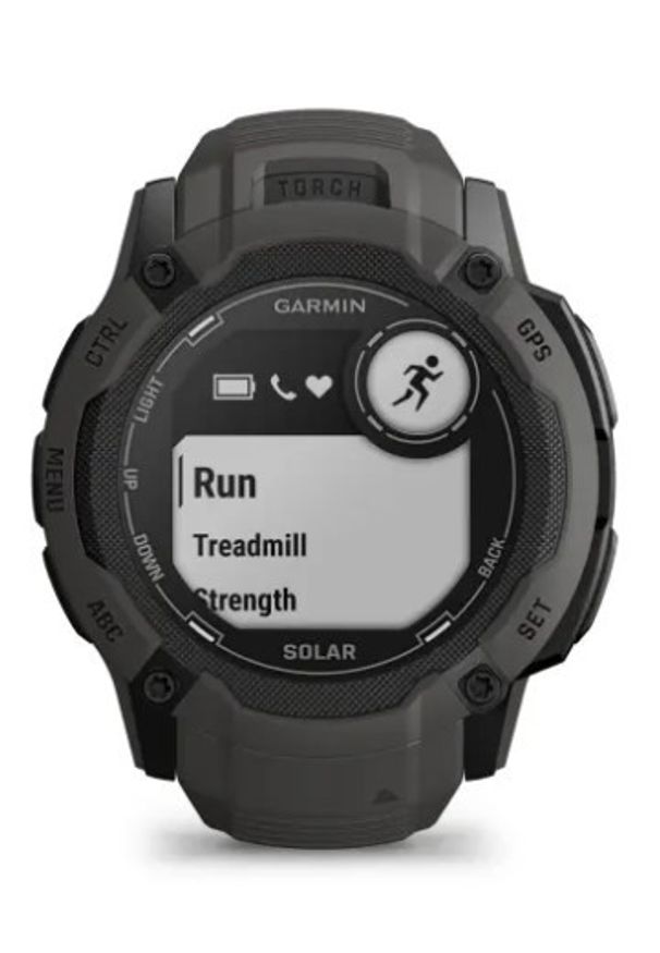 GARMIN - Garmin Instinct 2X Solar (grafitowy / grafitowy pasek). Rodzaj zegarka: smartwatch. Kolor: szary. Styl: militarny, biznesowy