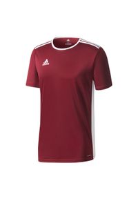 Adidas - Koszulka dla dzieci adidas Entrada 18 Jersey Junior bordowa. Kolor: czerwony, wielokolorowy, brązowy. Materiał: jersey