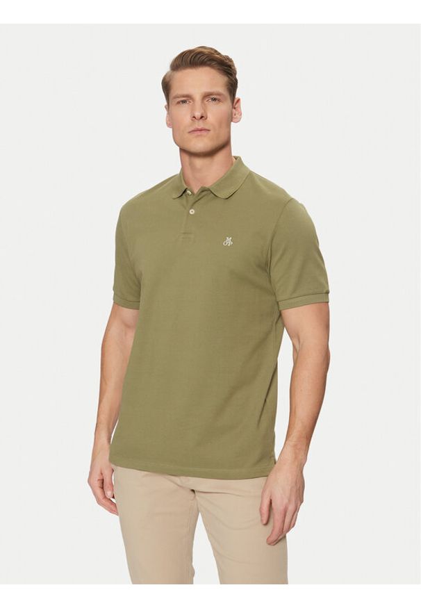 Marc O'Polo Polo B21223053092 Khaki Regular Fit. Typ kołnierza: polo. Kolor: brązowy. Materiał: bawełna