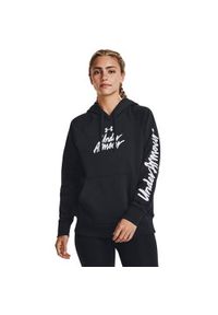 Bluza treningowa damska Under Armour Ua Rival Fleece Graphic Hdy. Typ kołnierza: kaptur. Kolor: czarny