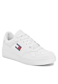 Tommy Jeans Sneakersy Tjm Retro Basket Ess EM0EM01395 Biały. Kolor: biały. Materiał: skóra #4