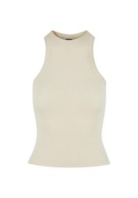 Urban Classics - Top Z Prążkowanym Tyłem Dla Kobiet. Kolor: brązowy. Materiał: prążkowany. Sport: turystyka piesza