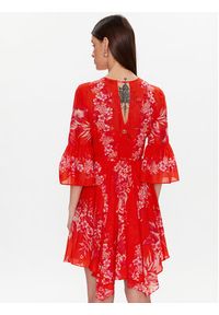 TwinSet - TWINSET Sukienka letnia 231TT2452 Czerwony Regular Fit. Kolor: czerwony. Materiał: bawełna. Sezon: lato