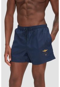 Aeronautica Militare - AERONAUTICA MILITARE Granatowe szorty kąpielowe, Rozmiar 52. Kolor: niebieski. Materiał: materiał #1