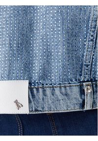 Patrizia Pepe Kurtka jeansowa 2O0066/D043-C960 Niebieski Regular Fit. Kolor: niebieski. Materiał: jeans, bawełna