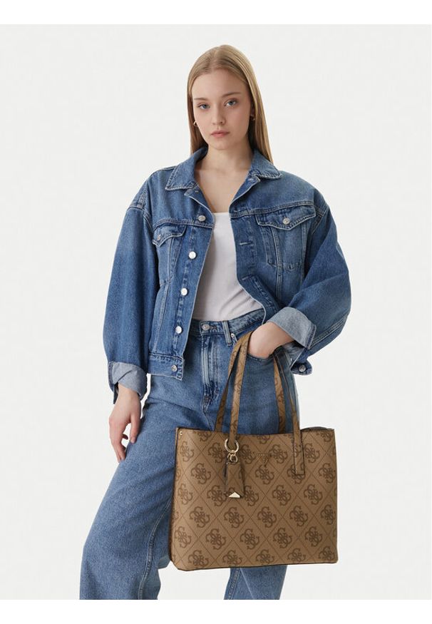 Guess Torebka Meridian II HWOS69 74230 Brązowy. Kolor: brązowy. Materiał: skórzane