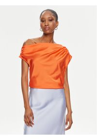 Imperial Bluzka RFY4HDG Pomarańczowy Regular Fit. Kolor: pomarańczowy. Materiał: syntetyk #1