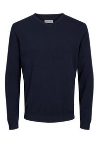 Jack & Jones - Jack&Jones Sweter 12137194 Granatowy Regular Fit. Kolor: niebieski. Materiał: bawełna #6