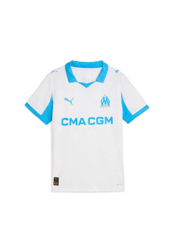 Puma - Domowy strój dziecięcy OM 2025/26. Kolor: biały. Sport: piłka nożna