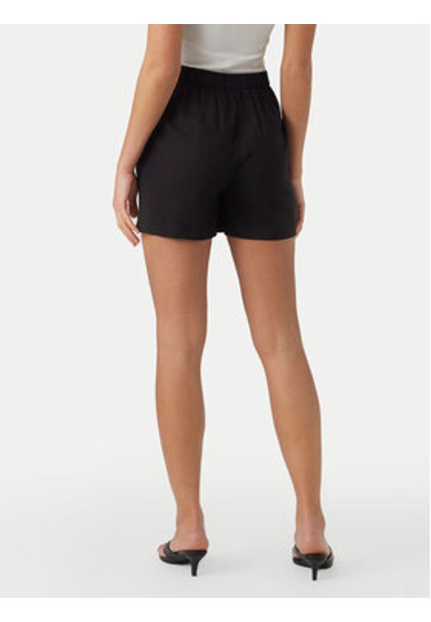 Vero Moda Szorty materiałowe Jesmilo 10279694 Czarny Regular Fit. Kolor: czarny. Materiał: wiskoza, len