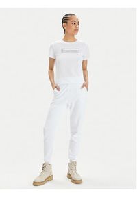 Armani Exchange T-Shirt 3DYT01 YJ3RZ 1000 Biały Regular Fit. Kolor: biały. Materiał: bawełna
