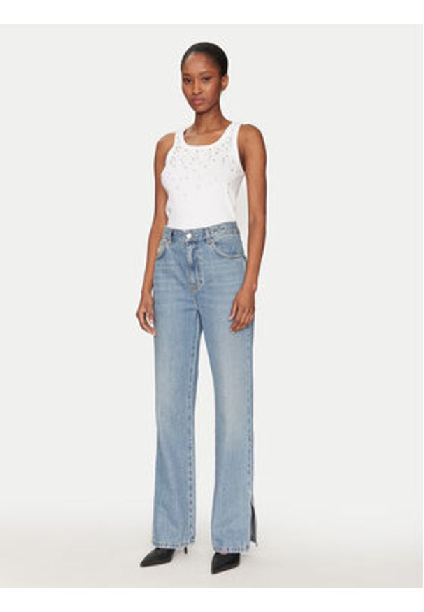 Marella Jeansy Wleg1 2513181074 Niebieski Wide Leg. Kolor: niebieski