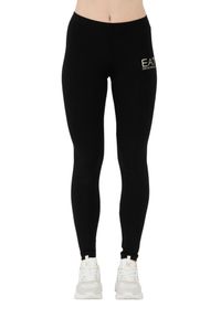 EA7 Emporio Armani - EA7 Czarne legginsy z małym logo. Kolor: czarny #5