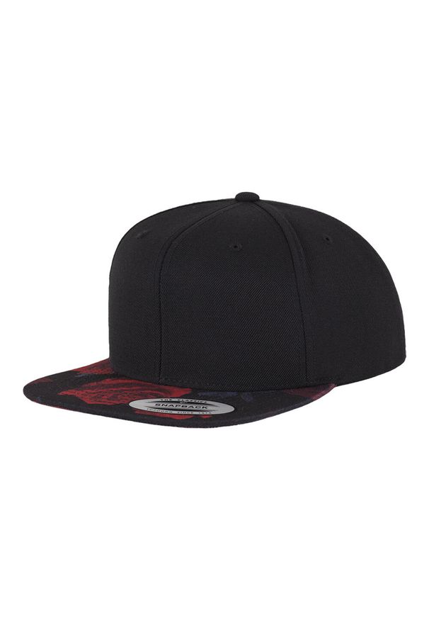 FLEXFIT - Czapka Z Daszkiem Roses Snapback Cap. Kolor: czerwony, czarny, wielokolorowy