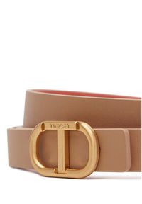 TwinSet - TWINSET Pasek Damski 251TA4381 Beżowy. Kolor: beżowy. Materiał: skóra #3