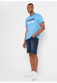 bonprix - Bermudy dżinsowe ze stretchem, regular fit (2 pary). Kolor: niebieski. Styl: klasyczny #3