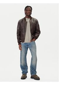 Aeronautica Militare Kurtka skórzana 252PN0958UPL00305 Brązowy Regular Fit. Kolor: brązowy. Materiał: skóra #3