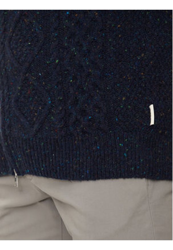 GANT - Gant Kardigan 8040201 Granatowy Regular Fit. Kolor: niebieski. Materiał: wełna