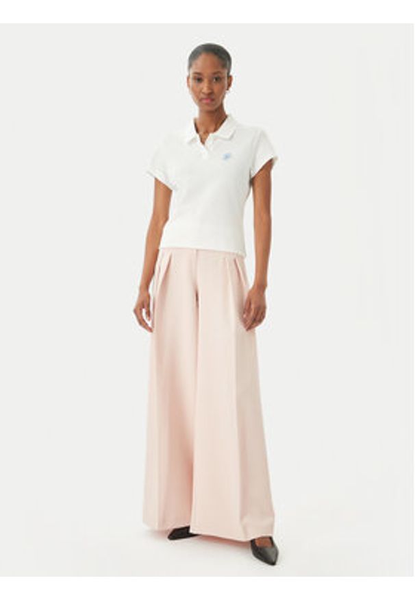 TOMMY HILFIGER - Tommy Hilfiger Polo 1985 Logo WW0WW49259 Biały Slim Fit. Typ kołnierza: polo. Kolor: biały. Materiał: bawełna