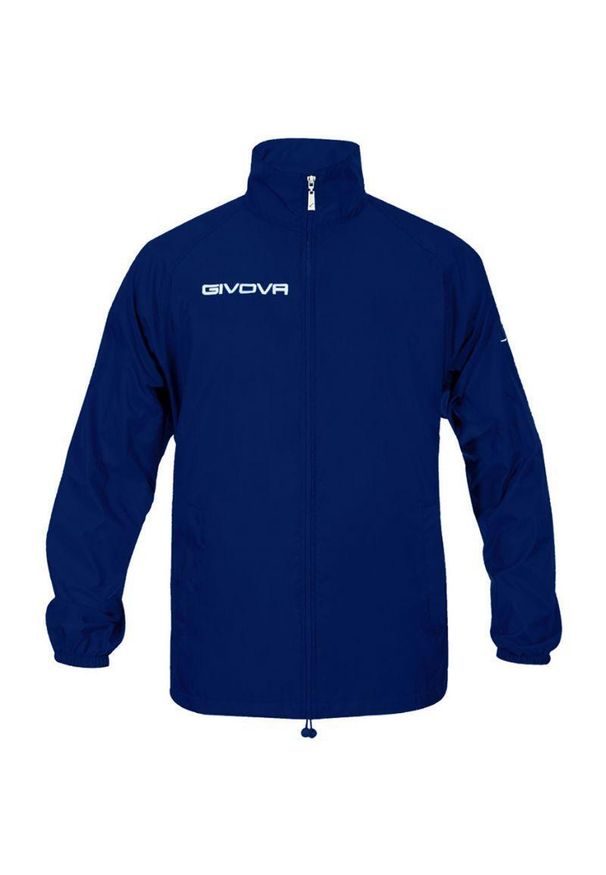 Givova - Męska Kurtka Wodoodporna Basico. Kolor: niebieski. Sport: turystyka piesza