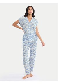 Triumph Piżama Boyfriend 10222611 Niebieski Relaxed Fit. Kolor: niebieski. Materiał: wiskoza #1