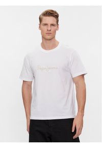 Pepe Jeans T-Shirt Chris PM509207 Biały Slim Fit. Kolor: biały. Materiał: bawełna #1