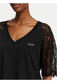 Liu Jo Sport T-Shirt TA6160 JS923 Czarny Regular Fit. Kolor: czarny. Materiał: bawełna. Styl: sportowy #4