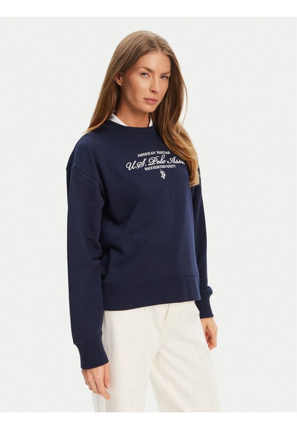 U.S. Polo Assn. Bluza WUP1352 Granatowy Regular Fit. Typ kołnierza: polo. Kolor: niebieski. Materiał: bawełna, syntetyk