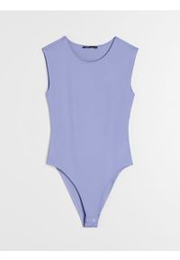 Sinsay - Body bez rękawów - niebieski. Kolor: niebieski. Długość rękawa: bez rękawów
