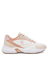 Calvin Klein Jeans Sneakersy Retro Tennis Knit Mg YW0YW01887 Biały. Kolor: biały. Materiał: materiał