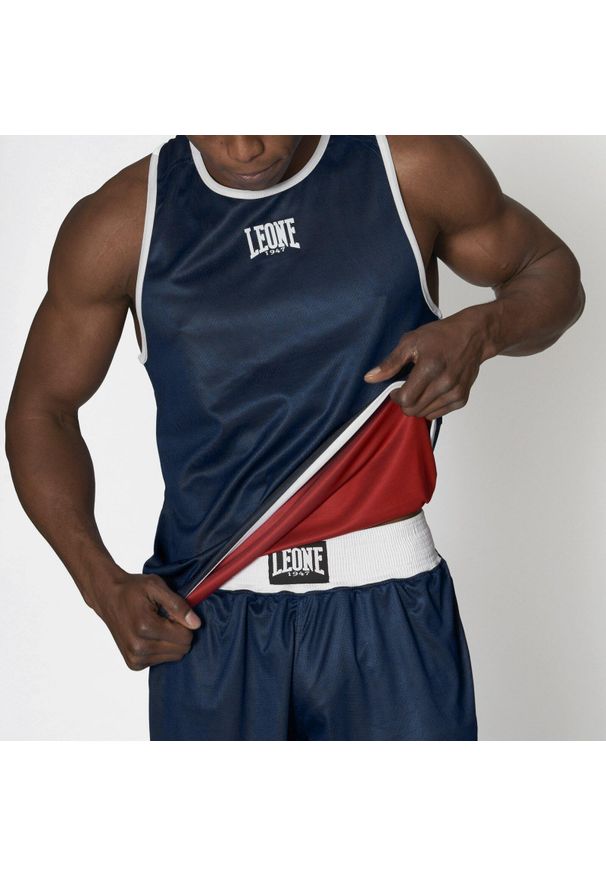 Koszulka treningowa męska LEONE 1947 Double Face Boxing Singlet. Kolor: niebieski, wielokolorowy