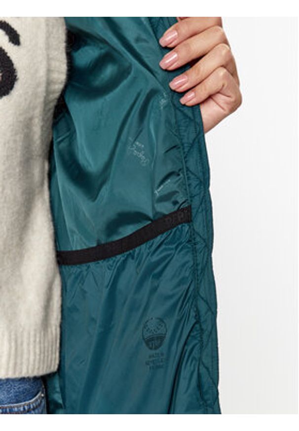 Pepe Jeans Kurtka zimowa Maddie Long PL402252 Zielony Regular Fit. Kolor: zielony. Materiał: syntetyk. Sezon: zima