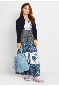 bonprix - Długa sukienka z dżerseju z czystej bawełny organicznej. Kolor: biały. Materiał: jersey, bawełna. Długość rękawa: na ramiączkach. Wzór: nadruk, kwiaty. Sezon: lato. Długość: maxi #2