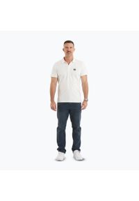 PITBULL - Koszulka polo męska Pitbull Polo Jersey Small Logo. Typ kołnierza: polo. Kolor: biały. Materiał: jersey