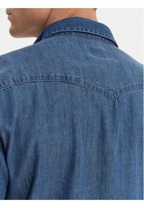 Guess Koszula jeansowa M6GH87 D1035 Niebieski Regular Fit. Kolor: niebieski. Materiał: bawełna