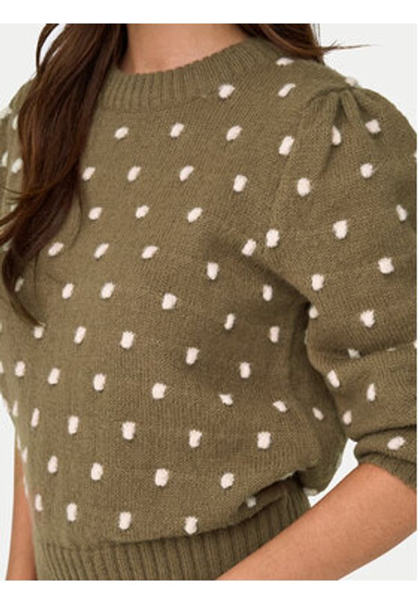JDY Sweter 15304813 Brązowy Regular Fit. Kolor: brązowy. Materiał: syntetyk