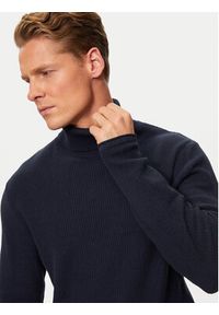 Jack & Jones Golf Cooper 12259310 Granatowy Regular Fit. Typ kołnierza: golf. Kolor: niebieski. Materiał: bawełna #4