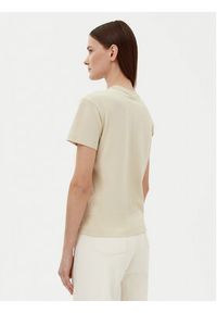 Calvin Klein T-Shirt Nano Logo K20K207519 Beżowy Regular Fit. Kolor: beżowy. Materiał: bawełna