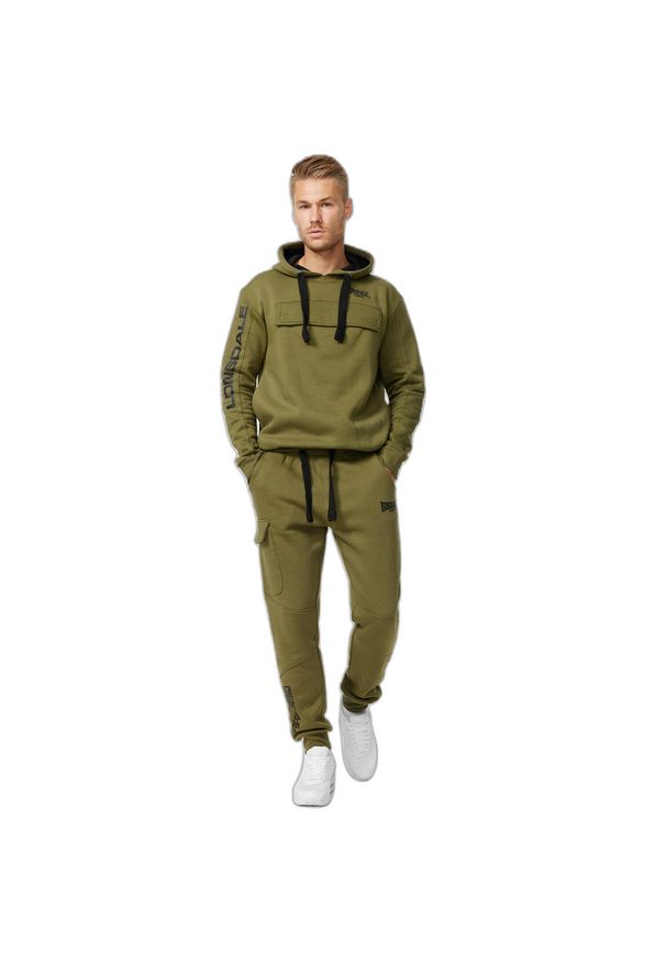 Spodnie do biegania Lonsdale Tweedmouth. Kolor: czarny, zielony, wielokolorowy. Materiał: guma, dresówka