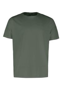 Volcano - Bawełniany t-shirt, Comfort Fit, T-INDU. Okazja: na co dzień. Kolor: brązowy. Materiał: bawełna. Długość rękawa: krótki rękaw. Długość: krótkie. Wzór: gładki. Styl: casual, elegancki, klasyczny #1