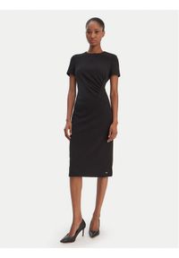 Calvin Klein Sukienka koktajlowa LV044E048G Czarny Slim Fit. Kolor: czarny. Materiał: syntetyk. Styl: wizytowy #1