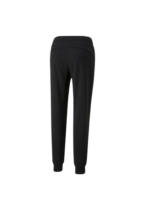 Puma - Spodnie Do Joggingu Damskie Metalik ESS+. Kolor: czarny. Sport: bieganie