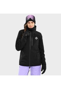 SIROKO - Kurtka snowboardowa damska W2-W McKinley. Kolor: czarny. Materiał: materiał, softshell. Sport: snowboard